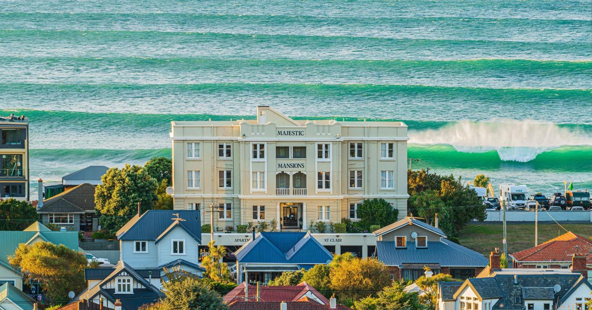 Majestic Mansions - Apartments At St Clair Dunedin Bagian luar foto